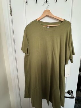 lululemon athletica Olive Green All Yours Tee Dress